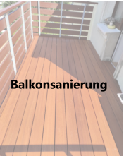 Balkonsanierung mit Bangkirai-Belag und Geländer streichen 